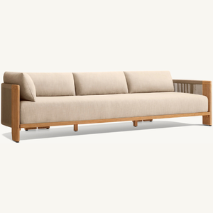 โซฟาไม้สักลดราคาพิเศษ ดีไซน์เรียบง่ายทันสมัย เหมาะสำหรับใช้งานทั้งภายนอกและภายในอาคาร ทนทานและคุณภาพดี - Product Image 4