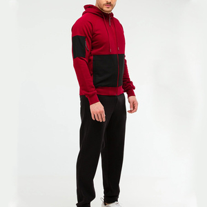 Custom Men Streetwear Zipper Tracksuit 100% Cotton Fleece Breathable Zipper <b>Jacket</b> & Pant Sets OEM ODM - Product Image 5
