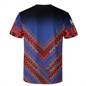 T-shirt à col roulé pour homme, tricoté, imprimé sérigraphié sur mesure, à manches courtes, motif rayé formel, logo frontal, écologique, anti-rétrécissement - Product Image 2