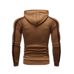 Sweat-shirt à capuche pour homme, coupe ample, manches raglan, couleur unie, avec poche, décontracté, pour l'hiver, en polaire tricotée, polyester, long, brodé - Product Image 2
