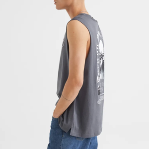 Wholesale Custom Cotton Stringer Gym Vest Fitness <b>Singlet</b> Workout Muscle Bodybuilding <b>Men's</b> Tank Top Graphic Print Knitted - Product Image 1
