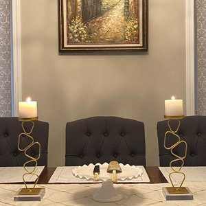 Durable Handmade Embossed <b>Brass</b> <b>Candlestick</b> Holder Set of 2 Home Multi Occasion Wedding Easter Christmas Decor - Product Image 6