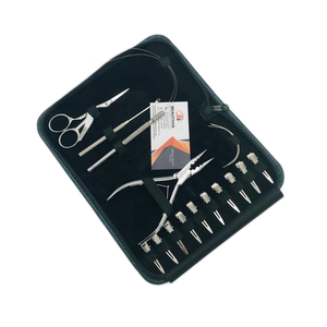 Vente en gros Kit d'outils de pince d'extension de cheveux en acier inoxydable écologique Marque privée personnalisée Nano perles de haute qualité saine - Product Image 1