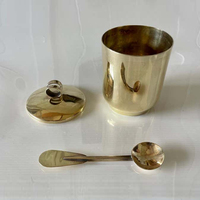 Seau à glace en métal avec cuillère, style vintage, parfait pour une mise en place élégante d'un chariot de bar, vaisselle de luxe pour les fêtes