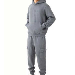 Ensemble de survêtement de luxe pour homme, personnalisé, vintage, deux pièces, sweat à capuche et pantalon de survêtement en molleton de coton délavé à l'acide, avec strass, pour l'hiver - Product Image 1