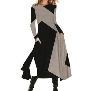 Nuevo vestido de fiesta elegante informal para mujer, vestido Midi holgado de manga larga con bolsillos para primavera y otoño para mujer - Product Image 6