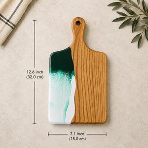 Planche à découper artisanale en résine époxy et bois, planche à découper de cuisine haut de gamme, planche de service décorative - Product Image 6