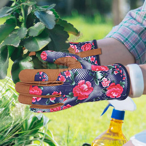 High Quality Comfortable Safety Leather Gardening <b>Gloves</b> For All Day Outdoor Gardening And Yard Work - Product Image 6