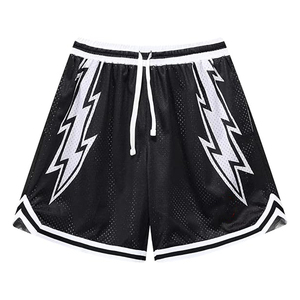 กางเกงบาสเก็ตบอลตาข่ายผู้ชาย OEM ODM มีกระเป๋าข้าง เอวยางยืดพร้อมเชือกผูก  รับผลิตแบบซับลิเมชั่น พิมพ์ลายดิจิตอล 3 มิติ จากโรงงาน - Product Image 1