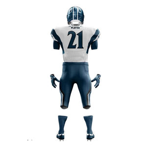 American Football Match Uniform Set with Protective Helmet and Sports <b>Socks</b> 100% Polyester Eco-Friendly Four-Way Stretch - Product Image 4