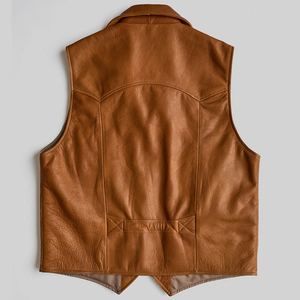 Good Quality 100% Leather Made New Design Fashionable Leather Vest Reasonable Price Men Clothing Leather Vest Leather Vest - Product Image 4