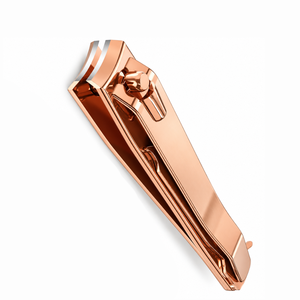 Coupe-ongles de luxe en acier inoxydable rose gold, lame courbée de 15 mm, pointe arrondie, pour usage adulte. - Product Image 3