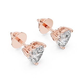Handcrafted Heart Moissanite Earrings with Delicate 925 <b>Silver</b> /Rose /Gold Plated <b>Studs</b> Jewelry for Women Romantic Gift for Her - Product Image 4