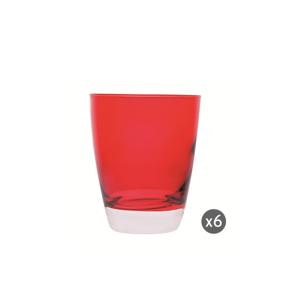 Set di 6 bicchieri da vino rosso Excelsa Happy Color 8x8x9,5 cm, colore rosso - Product Image 5