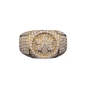 Unique Iced Out 925 Silver Gold Plated Moissanite Hip Hop <b>Rings</b> for <b>Men's</b> with VVS Clarity GRA Certified - Product Image 5