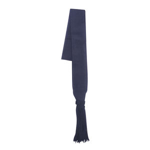 Écharpe de Cérémonie en Soie Personnalisée de Qualité Supérieure, Violet Foncé, Bordure à Pompons Tricotés, Double Frange, Lavable, Écologique, Vente en Gros - Product Image 5