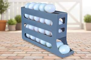 Wholesale Classic Rolling Plastic <b>Egg</b> <b>Storage</b> Box Multi-layer Durable Eco-Friendly BPA Free Dishwasher Safe Kitchen Refrigerator - Product Image 4