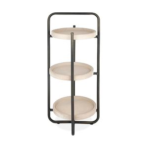 Support à gâteau de luxe en métal et céramique |   Cadre en aluminium avec plaques en céramique de qualité supérieure |   Présentoir Écologique pour Desserts, Cupcakes et Pâtisseries - Product Image 3