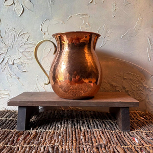 Ayurvedic copper <b>water</b> jug set with lid and <b>glasses</b> for health hydration daily use durable reusable kitchen dining drinkware - Product Image 1