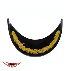 KEW Industries Gorra de Visera con Pico de Hoja de Roble de Una Fila, Bordada con Hilo de Lingotes de Oro, Personalizable, Hecha a Mano, para Uniformes Ceremoniales, 100% - Product Image 6