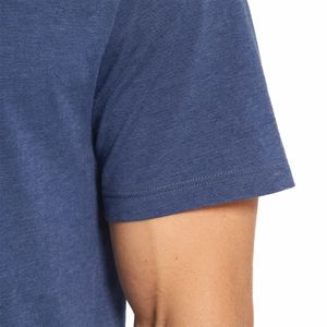 เสื้อยืดคอกลมผู้ชายสีพื้นเรียบง่าย สวมใส่สบาย รับผลิตตามสั่ง OEM พร้อมสกรีนโลโก้สำหรับผู้ชาย - Product Image 5