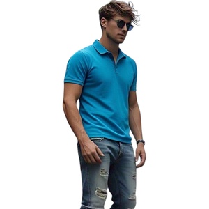 Polo de hombre de talla grande al por mayor 100% algodón 210 gramos Piqué de retales logotipo personalizado tejido de punto transpirable informal - Product Image 1