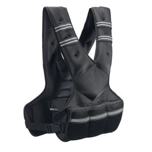 Gilet lesté réglable 20-32 lb avec 6 poids en sable de fer, bande réfléchissante, ensemble d'exercices corporels incluant des poids de 10 kg et 30 kg - Product Image 4