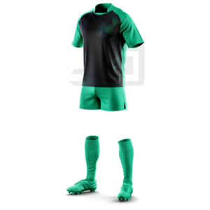 Ensemble de maillot et short de rugby personnalisés avec broderie 3D, tissu respirant, écologique et antibactérien pour les activités sportives d'équipe - Product Image 3