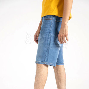 Shorts en coton extensible tricoté pour homme, coupe droite, décontracté, avec fermeture boutonnée et zippée, tissu durable pour l'été, les voyages, les week-ends et le quotidien - Product Image 5
