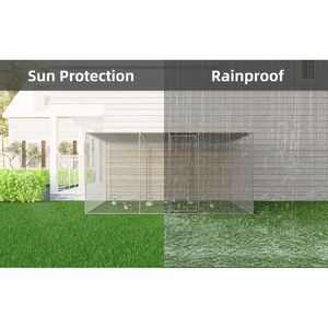 Recinto per Pollaio 13x8x6.5FT con Rete Verde, Gabbia per Animali da Giardino - Product Image 5