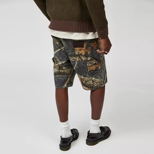 Men's <b>Camouflage</b> <b>Cargo</b> Bermuda Shorts Elastic Waist Pockets Casual Style Woven Polyester Fabric - Product Image 1
