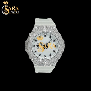 Montre automatique de haute qualité à bracelet en caoutchouc noir glacé avec diamant Moissanite Style élégant Hip Hop Business Antique - Product Image 1