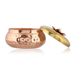 Decorative Bowl Copper Plated Multipurpose Bowl for Serving Gift & Table Decorative Bowls for Living Room, Home Decor Gift Items - Product Image 3