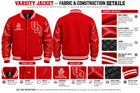 Veste universitaire rouge personnalisée avec manches en cuir, veste de baseball brodée, veste bomber streetwear de qualité supérieure