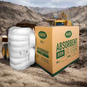 Minibarra Absorbente Blanca para Aceite, 400, Alta Absorbencia, Malla Flotante para Control de Derrames, para Limpieza Industrial, Marina y Emergencias - Product Image 1