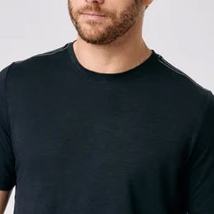 Costuras de alta calidad para pedidos al por mayor, diseño de logotipo personalizado para camiseta de verano para hombre con mangas cortas, cómoda y relajada. - Product Image 2