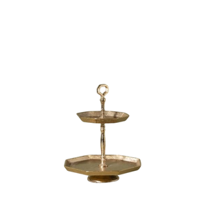 Handmade Aluminum Gold And Silver Dessert Stand Modern 3 Tier Metal Cake Stand With Tree Branch Handle For Wedding And Parties - Product Image 4