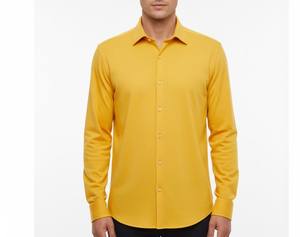 Camisa de vestir para hombre hecha a medida, cosida, personalizada, informal, antiarrugas, transpirable y cómoda. - Product Image 1