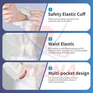 OEM Professional <b>Bee</b> <b>Suit</b> Protection 3 Layer Mesh Apiculture Beekeeper Clothing Beekeeping <b>Suit</b> for <b>Bee</b> Keeper Coverall <b>suit</b> - Product Image 5