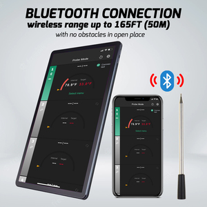 Wireless Kitchen Temperature Meter 16ft Remote Monitoring Digital Cooking <b>Meat</b> <b>Thermometers</b> for BBQ Grill Rotisserie - Product Image 4