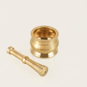 Brass Mortar Pestle Set Okhli Imam Dasta Khalbatta Khutani Panghutti Spice Grinder Eco-Friendly Durable Shine Polish Uttar - Product Image 3
