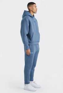 Sudadera con Capucha para Hombre, Casual, de Invierno, Azul, de Poliéster/Algodón, con Bolsillo Frontal Tipo Canguro, Servicio OEM, Diseño Liso - Product Image 2