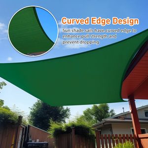 Telo Ombreggiante Triangolare in HDPE Verde Scuro 3,6x3,6m per Giardini, Patio, Serre e Spiagge - Product Image 4