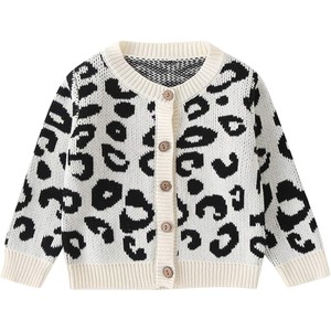 Cardigan d'automne pour bébés garçons et filles, pull en tricot jacquard uni avec boutons, broderie personnalisée, fabricant de vêtements - Product Image 6