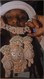 Colgante de Bolsa de Dinero Personalizado con Incrustaciones de Moissanita VVS, Cadena de Moissanita, Tendencia, Superventas, Gran Oferta, Estilo Hip Hop, Lujo, Pieza Distintiva, Único - Product Image 2