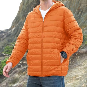 Chaqueta acolchada de algodón con logotipo personalizado para hombre, abrigo de invierno con diseño de burbujas, chaqueta acolchada negra de poliéster para exteriores para hombre - Product Image 3