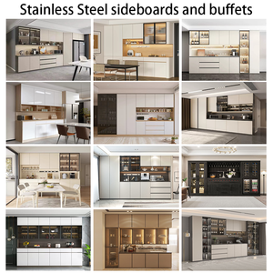 Buffet en acier inoxydable SS304 personnalisé Anticorrosion facile à nettoyer et hygiénique Zone de cuisson Buffets modernes - Product Image 4