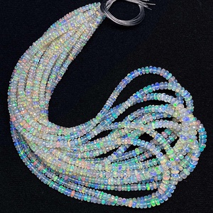 Haute qualité 3mm 4mm 5mm éthiopien Welo opale Rondelle perles brins pour la fabrication de bijoux à bricoler soi-même prix de gros du fournisseur - Product Image 1