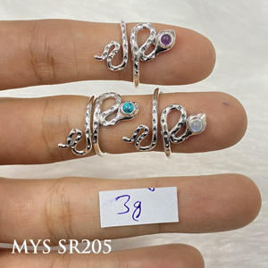 925 Sterling <b>Silver</b> <b>Snake</b> <b>Ring</b> Natural Gemstone Handmade <b>Rings</b> Wholesale Price <b>Silver</b> Jewelry - Product Image 1