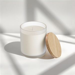 Frasco de Vidrio para Velas con Tapa de Madera, Resistente al Calor, Cilíndrico, Decoración para el Hogar - Product Image 4